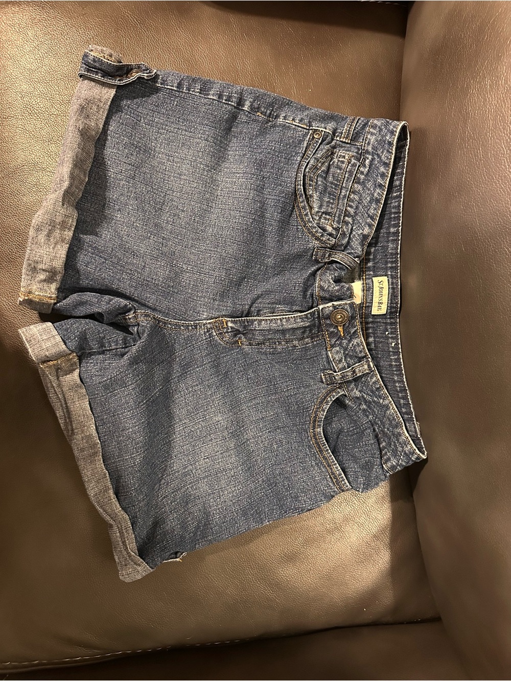 St. John's Bay Blue Rolled-Hem Denim Shorts